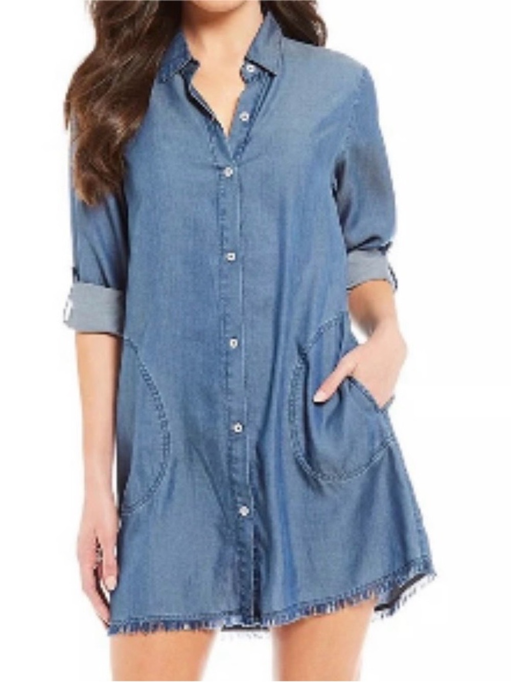 Tommy Bahama Chambray Boyfriend Shirt Dress